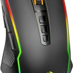 Souris Gamer Blanche Filaire pour PC 12800 DPI | Souris RGB 8 Boutons Programmables/Rapid Fire