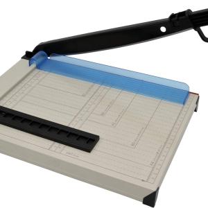 Massicot A4 compact, coupe-papier en métal, machine à découper pour photos, papier, carton jusqu'à 160 g/m² et papier, jusqu'à 6-8 feuilles en 80 g/m²