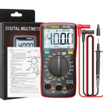 Multimètre numérique à plage automatique, testeur de tension ampère-ohm AC/DC, testeur multifonction avec tests de résistance,