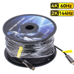 100 mètres-Câble HDMI 2.1 Fibre Optique 4K, 8K, Ultra-HD – (Câble AOC HDMI)