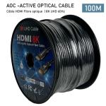100 mètres-Câble HDMI 2.1 Fibre Optique 4K, 8K, Ultra-HD – (Câble AOC HDMI)