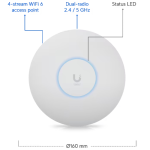 Ubiquiti U6 Plus (U6+) – Point d’accès Wi-Fi 6 double bande Ethernet 1 GbE PoE