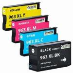 CARTOUCHE D'ENCRE HP 963  NOIR/BLEU/ROUGE/JAUNE/
