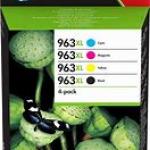 CARTOUCHE D'ENCRE HP 963  NOIR/BLEU/ROUGE/JAUNE/