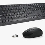 Clavier et souris sans fil pour Windows, combo clavier et souris externe sans fil 2,4G taille standard pour ordinateur portable, PC de bureau, Chrome, Mac, avec pavé numérique