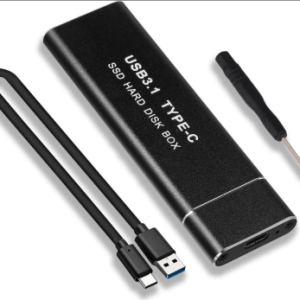 Boîtier SSD M.2 NVMe 10Gbps USB Adaptateur Externe USB3.2/ USB3.1 Gen2 USB-C Boîtier Disque Dur pour M.2 PCIe