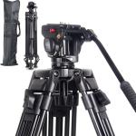 Système de trépied vidéo professionnel en aluminium